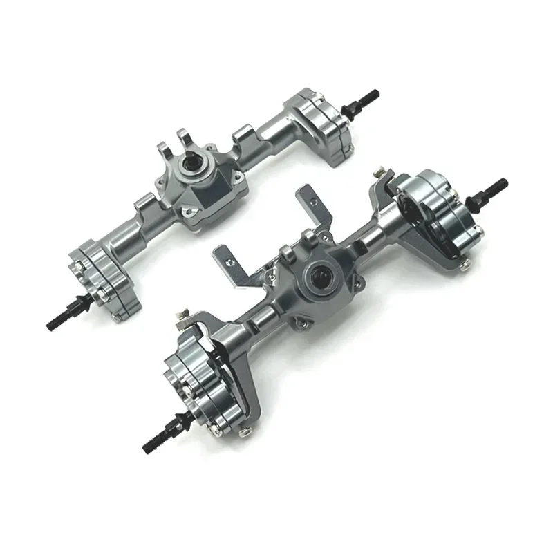 Upgrade Metal Front Rear Portal Bridge Axle Differential Assembly for FMS 1/24 FCX24 Xiaoqi Crusher Chevrolet K5 RC Car Parts