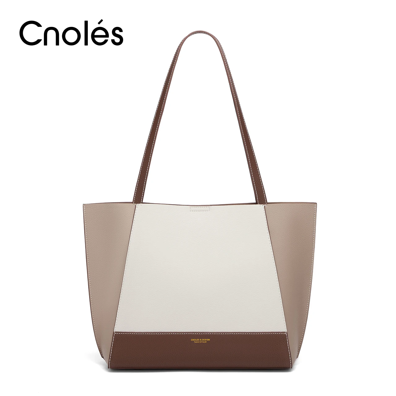 Cnoles Simple Women Tote Bag Handbags Shoulder Bags Large Capacity Brand Luxury Designer Contrast Color Ladies Messenger Bags