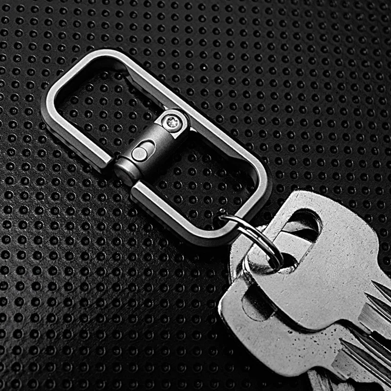 Push Lock Keychain pour homme, pendentif en cuir de vachette, gadget EDC, adapté au père, petits cadeaux de voiture