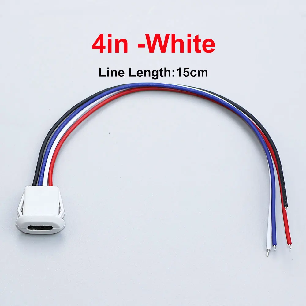 JCD 2-Pin 4-Pin USB Typ C Anschluss Buchse Weiblich Mit Kartenschnalle 3A Hochstrom-Ladeanschluss USB-C Ladegerät Stecker Buchse