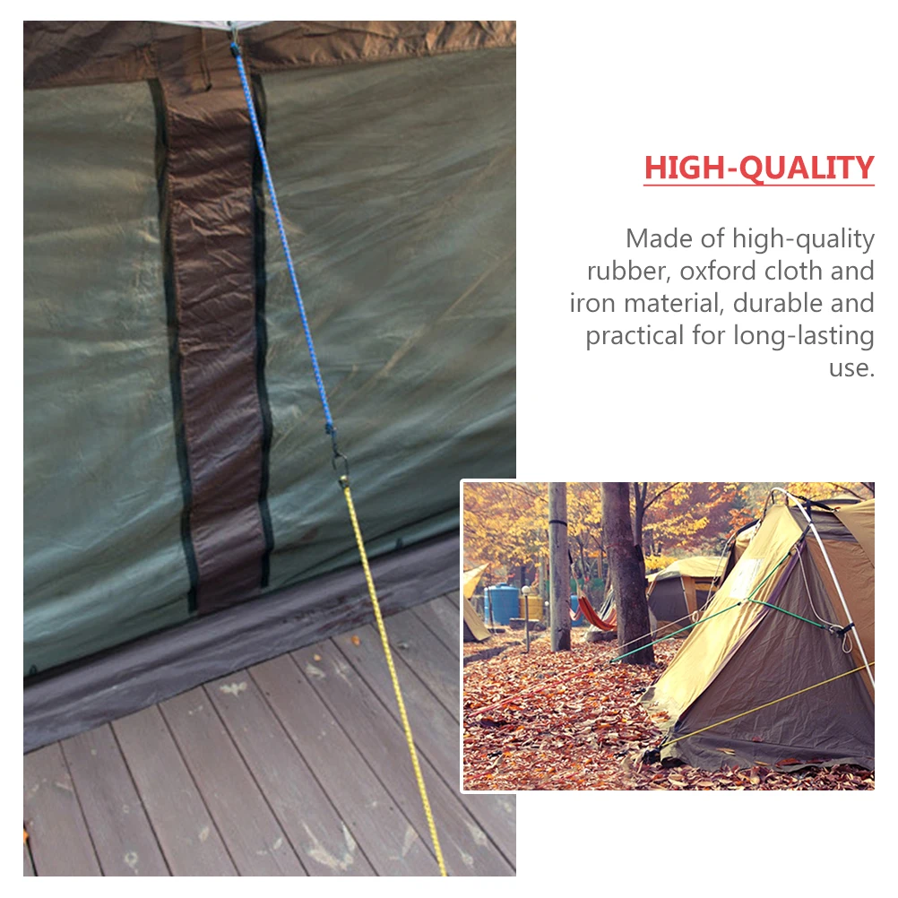 

3pcs Tent Rope Bungee Cords Elastic Luggage Straps For Outdoor Camping Motorcycle Bike Storage Multi-Functional Binding Belt