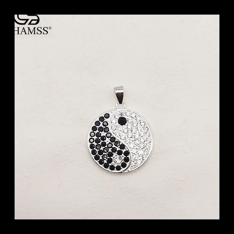 

Серебро S925 в китайском стиле, инкрустированное бриллиантами, биполярные сплетни Инь и Ян, кулон с компасом Тай Чи, мужской кулон оптом ma
