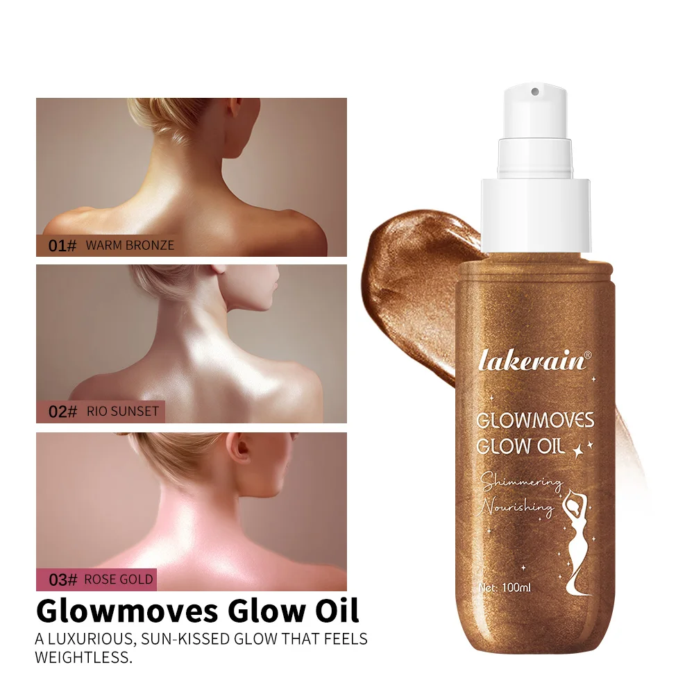 زيت الجسم المتوهج من Glowmotions 100 مل تركيبة برازيلية لامعة وبرونزية غير دهنية غير لزجة لحفلات الشاطئ #3