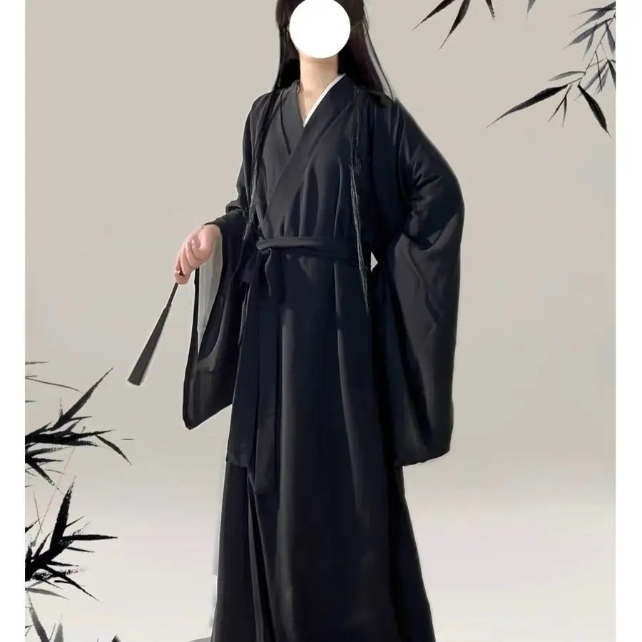 

Мужские и женские прямые юбки Ханьфу, осенне-зимняя новинка, в стиле династии Цзинь, с воротником, для повседневной носки, традиционная китайская одежда 2026