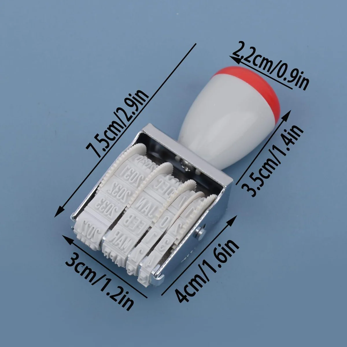1PC Adjustable Digital Date Stamp Roller Clear Imprint Portable Office Study Date Stamp for Daily Use