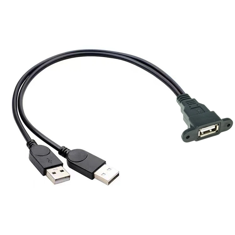 USB Y computer ein punkt zwei daten power kabel Kabel USB Doppel Splitter Kabel Weiblichen zu USB 2,0 Male Power verlängerung Ka