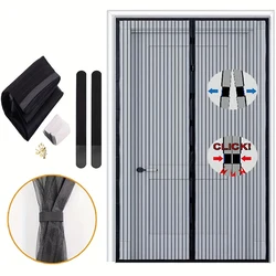 Magnetic Door Screen Custom Size Mosquito Net Curtain Fly Insect Automatic Closing Invisible Mesh for Kitchen Indoor Living Room