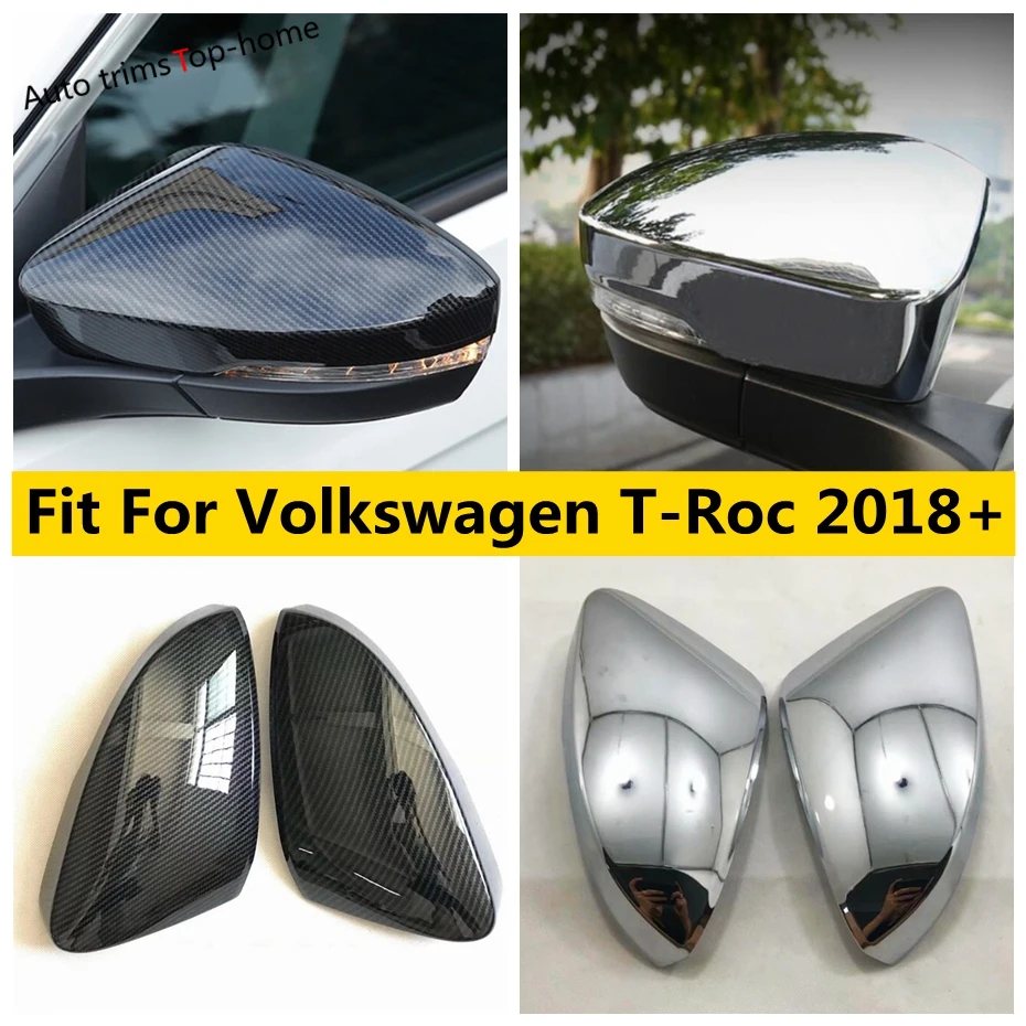 

Car Outside Door Rearview Mirror Decor Protector Shell Cover Housing Cap Trim For Volkswagen T-Roc T Roc 2018 - 2021 Accessories