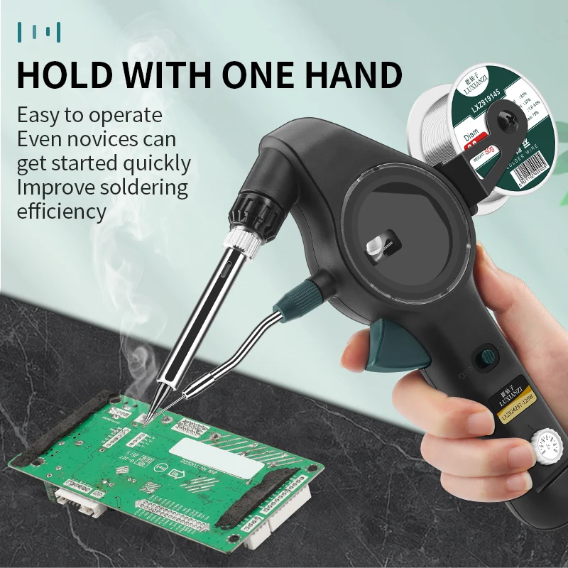 LUXIANZI 80/120W Electric Soldering Iron Gun Hand-held Internal Heating Soldering Iron Portable Household Welding Repair Tools