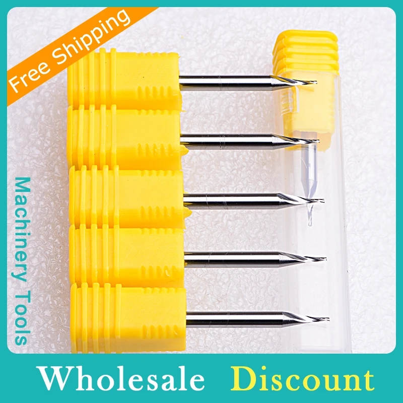 

10pcs 3.175x1.0x3MM Carbide Milling Cutter for Wood Acrylic One Flute Spiral Woodworking End Mill K66 Super Hard CNC Router Bits
