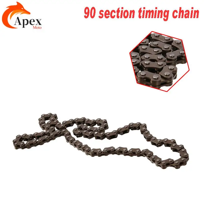 

GY6 125cc 150cc 90-Links Oil Pump Chain for 152QMI 157QMJ Chinese Scooters Mopeds ATV Go Kart Quads Engine