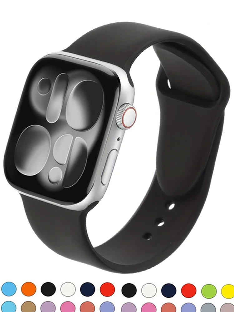Мужской силиконовый браслет Apple Sporty 45 мм