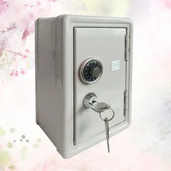 Money Safe Cash Lock Box Mini Size Security Safe Box Creative Iron Piggy Bank Small Metal Cash Box Portable Change