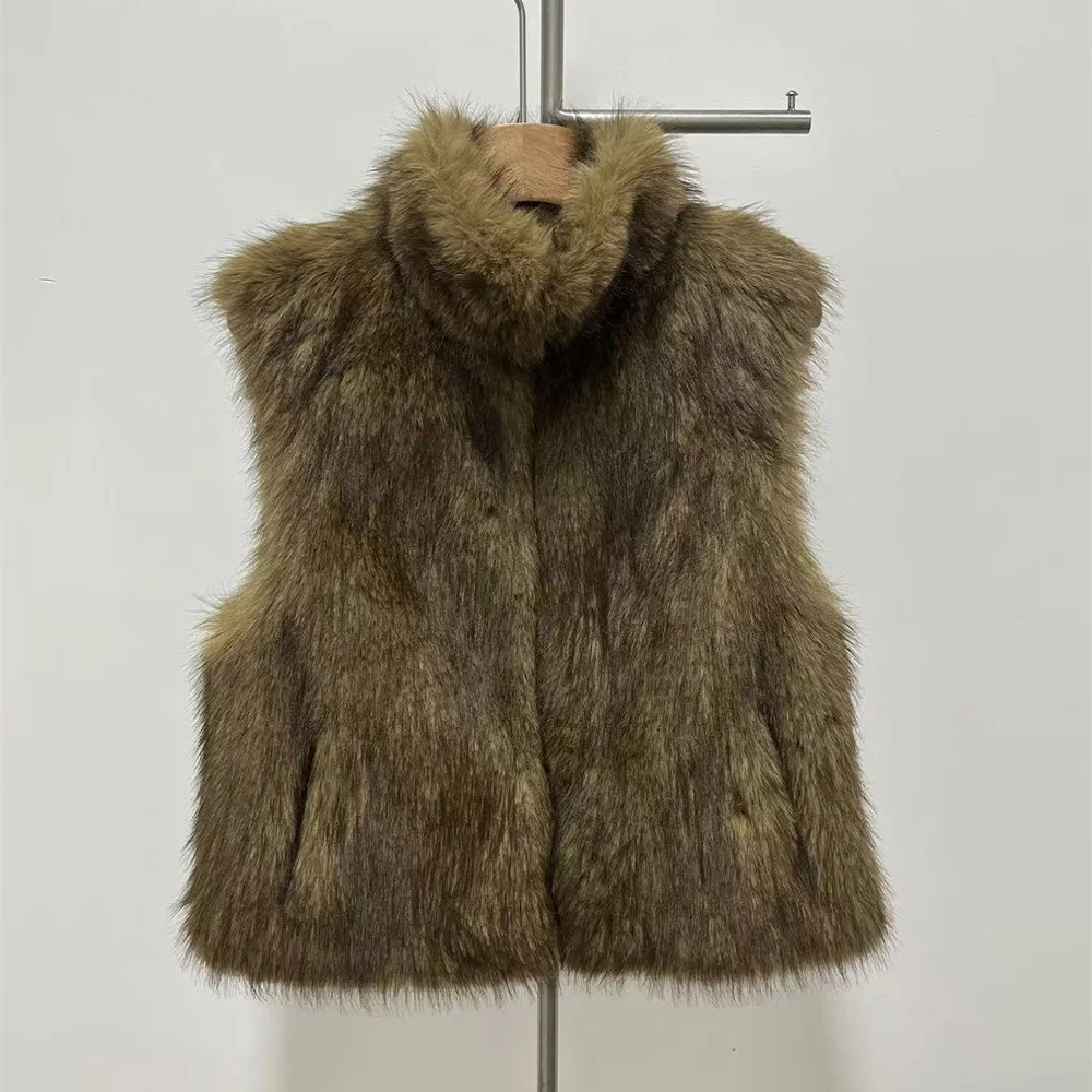 

2025 Winter Women's Fur Vest, Artificial Fur, Loose Fit, Casual, Women's Vest, Y2K Clothing, New Fashion, High-Quality Outerwear
