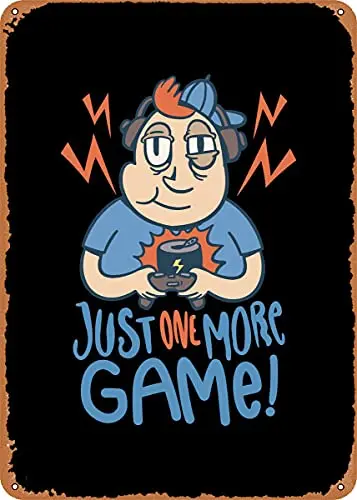 

Винтажный металлический знак для игр 8x12 дюймов