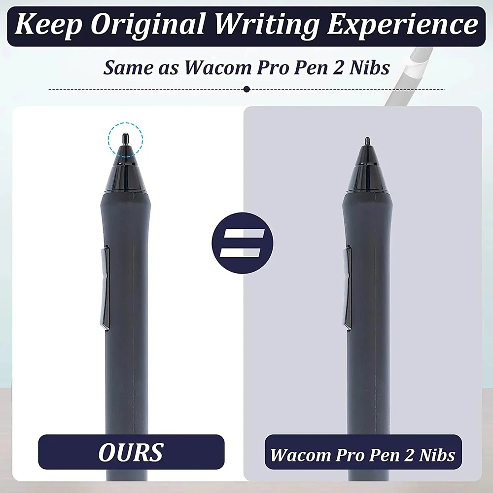 Replacement Tips For Wacom Pro Pen 2 Intuos PTH-660 860 460 Cintiq DTH-W1620 / 1320H Citiq16 Graphic Drawing Tablet Stylus Nibs