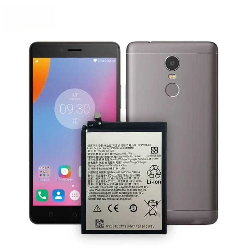 Suitable for Lenovo K6 Plus/K8/K6 Note/moto E5/G6play battery BL270 phone battery,new large capacity,free tools, 3.85V 4000mAh - view 4