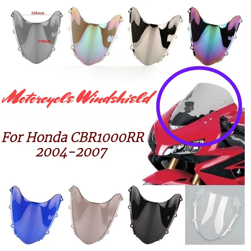 Motorcycle Windshield Windscreen Double Bubble For Honda CBR 1000RR CBR1000RR 2004 2005 2006 2007 CBR 1000 RR 04 05 06 07