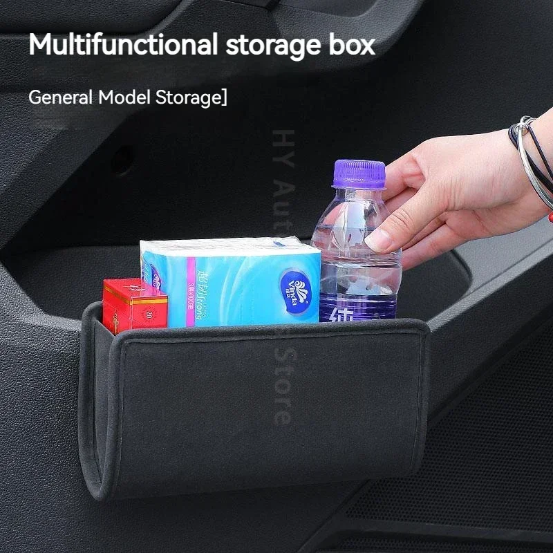 For Audi A1 A2 A3 A4 A5 A6 A7 A8 Q1 Q2 Q3 Q5 Q7 Q8Car by leather and suede storage box Car garbage storage bag Durable