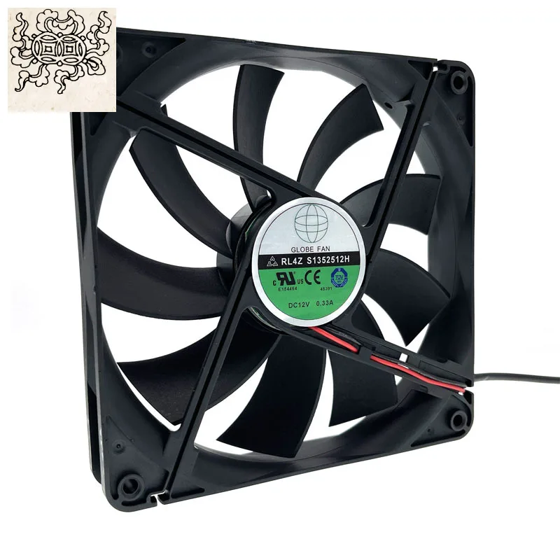 

Охлаждающий вентилятор Jinlingge для блока питания 135 мм RL4Z S1352512H 12 В 0,33 А 13,5 см, блок питания для корпуса, охлаждающий вентилятор 135x135x25 мм, кулер