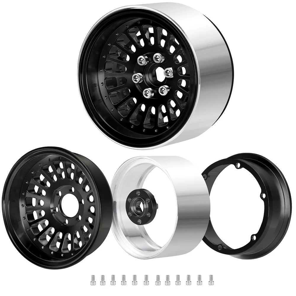 MIBIDAO 4 قطعة 2.2 بوصة سبائك الألومنيوم Beadlock جنوط عجلات محور ل محوري RBX10 الشبح TRX-4 1/10 RC الزاحف سيارة ترقية أجزاء #4