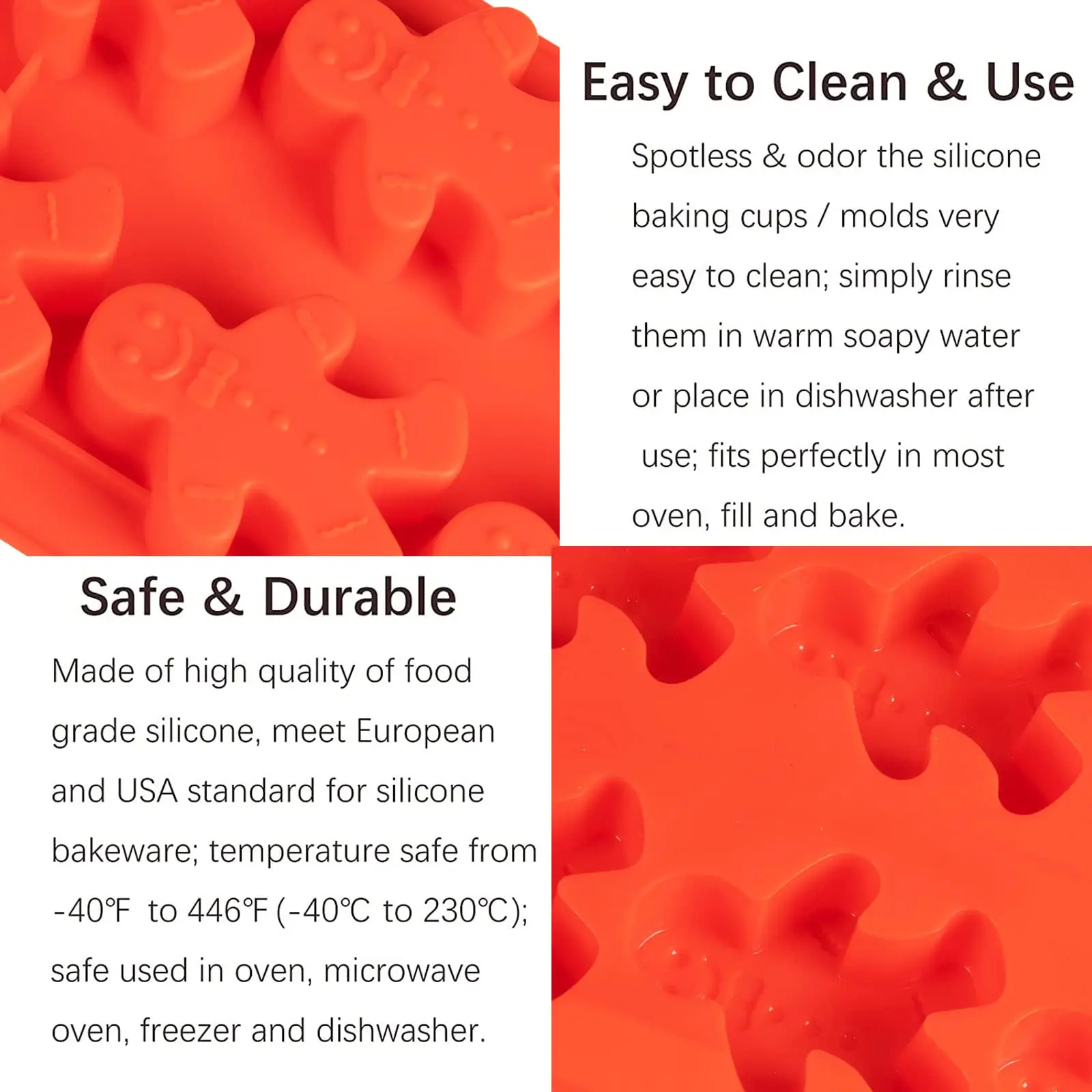 قالب سيليكون للرجال من الزنجبيل، قالب خبز الزنجبيل لحفلات عيد الميلاد الممتع للشوكولاتة والصابون وخبز الكيك ومكعبات الثلج