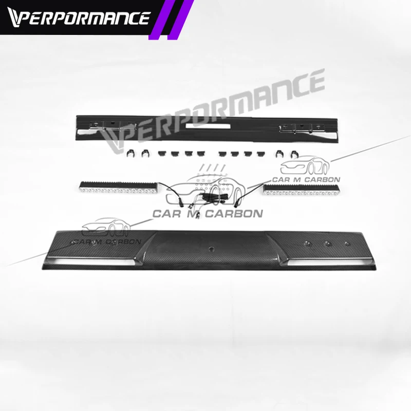 Carbon Fiber Roof Spoiler For G-class W463 G63 G65 G500 Front Roof Spoiler With LED 1990-2018y CF Material