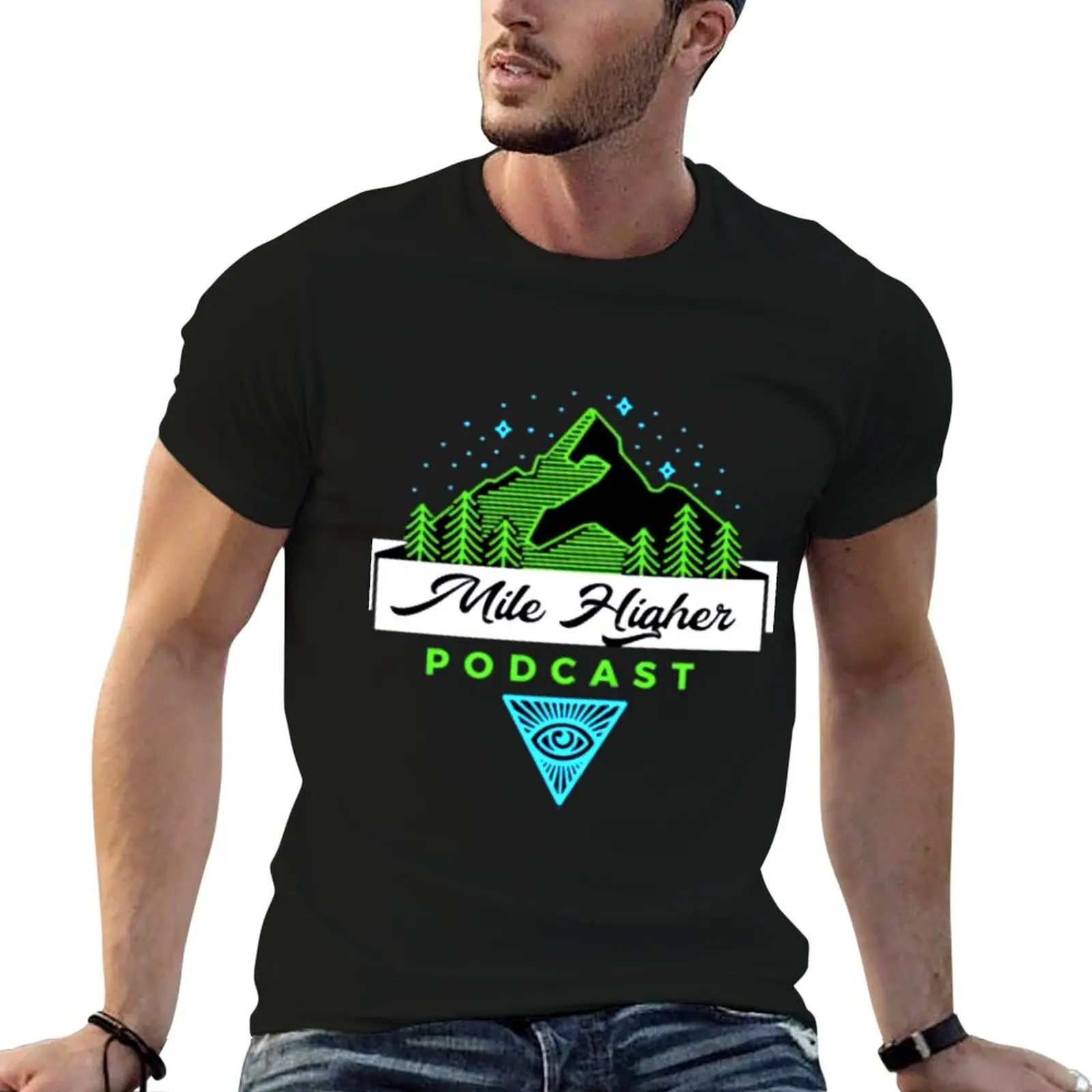 Camiseta con logotipo de Kendall Rae Merch Mile Higher, camisetas gráficas para hombre, camisetas de anime, camisetas oversize para hombre, camiseta