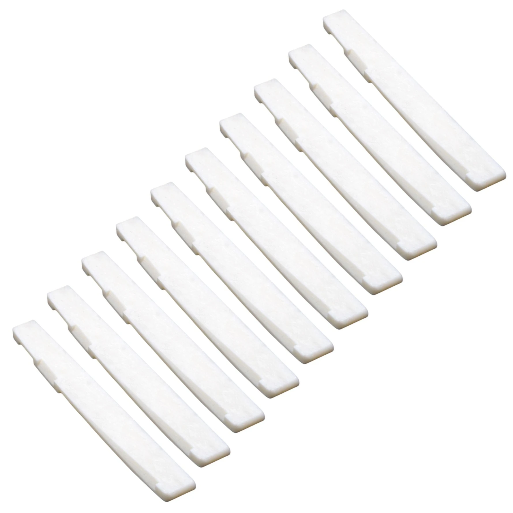 10x Guitar Bone Saddle Compensated Luthier Nut Bridge 74x3x9mm (2 13/16\