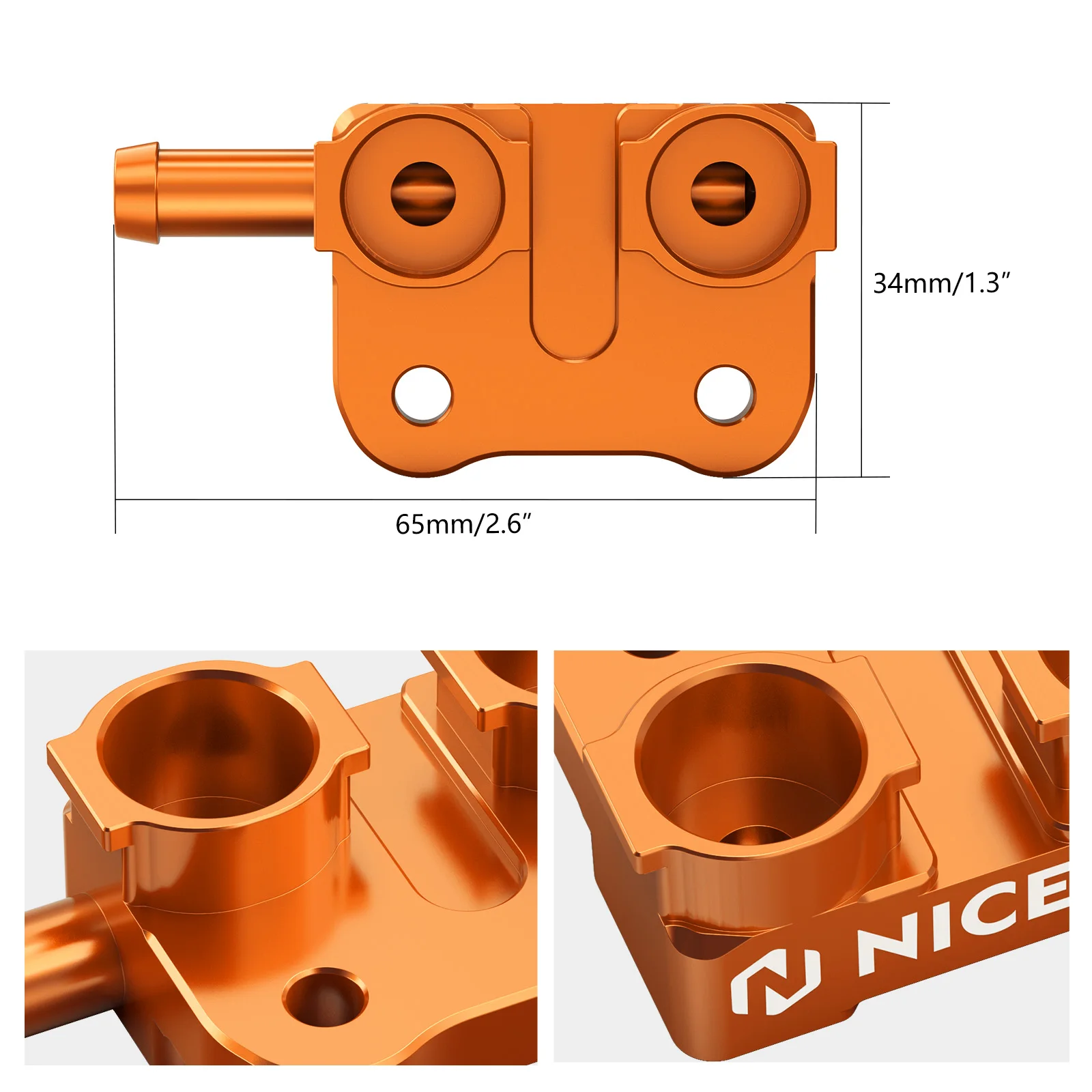 NICECNC For 2025 2024 KTM EXC 300 250 150 XCW XC SX 125 Husqvarna TE 300 GasGas EC 300 TBi Fuel Fitting High Flow Fuel Rail Kit