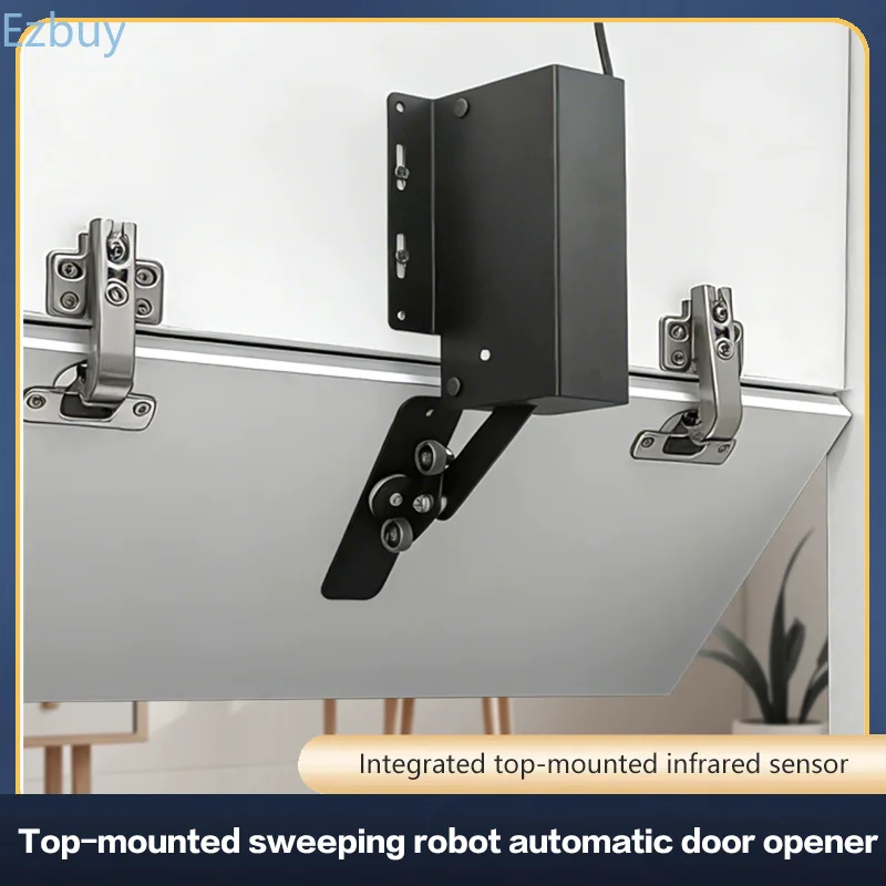 Smart Automatic Flip Door Opener Top Mounted For Robot Vacuum With Infrared Sensor And Motorized Telescopic Rod Mi Home Linkage