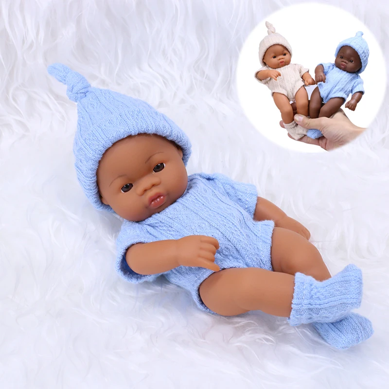 20cm 7.87inch Washable Bebe Reborn Dolls Full Body Vinyl Silicone Reborn Baby Dolls Cute Realistic Room Decor Toy Kit Kids Gifts