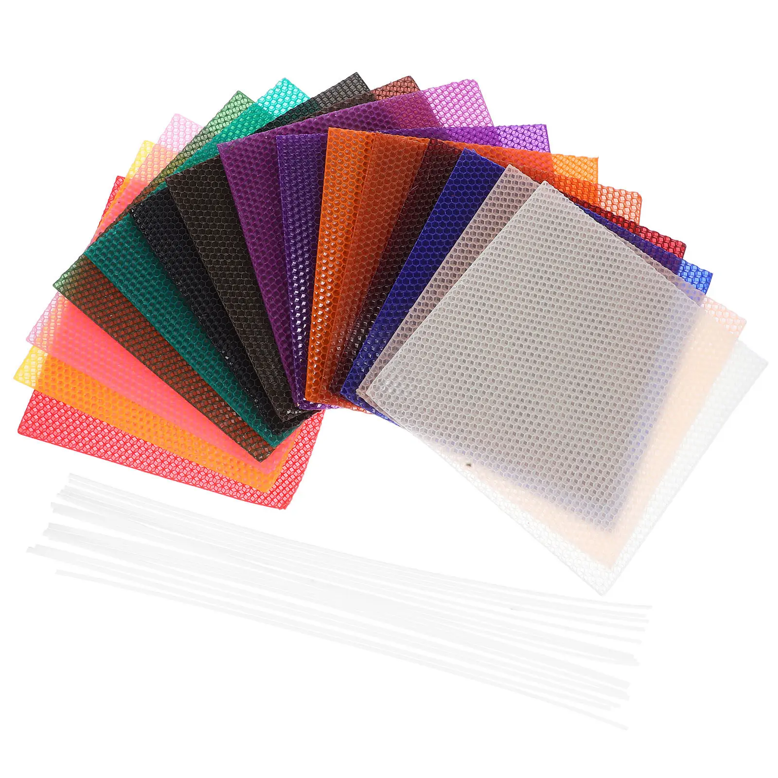 

1 Set Rolled Beeswax Sheets Honeycomb Pattern DIY Making Wax Sheets for Holiday Scented Aromatherapy Craft