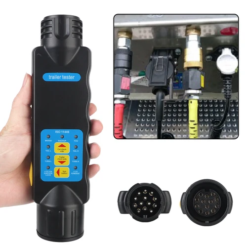 Imagen 2 del producto Enchufe de 7 / 13 pines, probador de remolque de 12V, circuito de cableado, prueba de luz, accesorios para coche, camión, RV, caravana, herramientas de diagnóstico universales