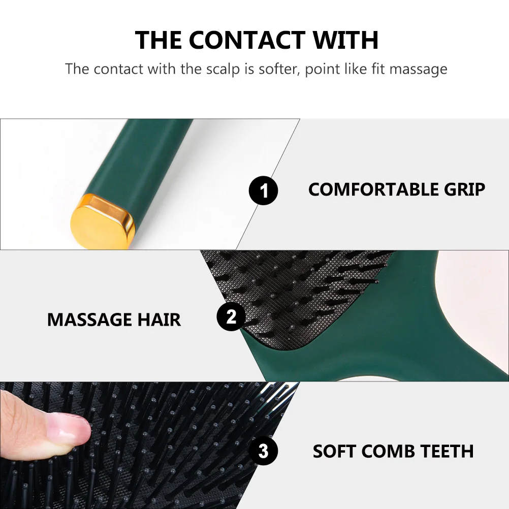 

1 шт., расческа с подушкой безопасности, инструмент для укладки, эргономичная ручка для длинных коротких волос, для взрослых, для домашнего салона, пластиковая щетка для распутывания волос