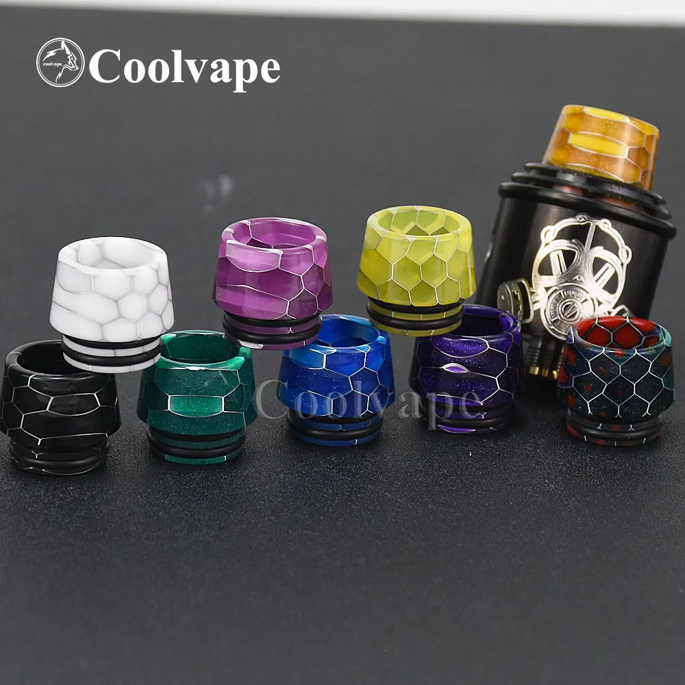 

810 Drip Tip in Resin for Drop Dead RDA, Coilturd AN RDA, and Apocalypse GEN 2 RDA - Custom Upgrade Accessory