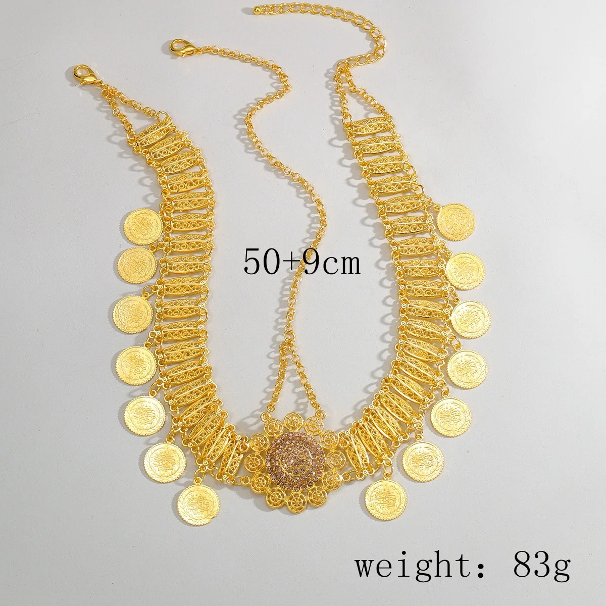 New Dubai Fashion 24K Gold Plated Headpiece Exquisite Engagement Party Jewelry for Lovers DD11047