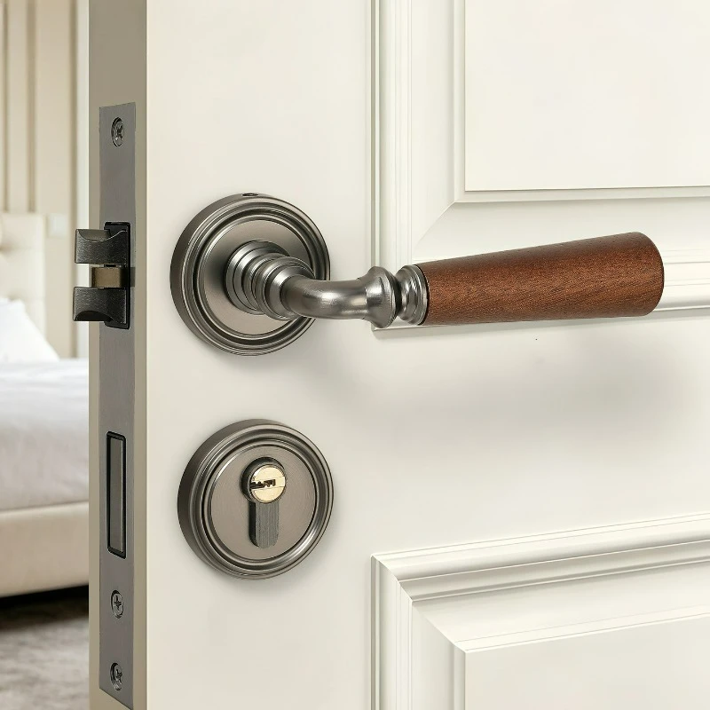light-luxury-walnut-door-lock-for-indoor-bedroom-kitchen-bathroom-universal-household-use-split-type-household-door-handle-lock
