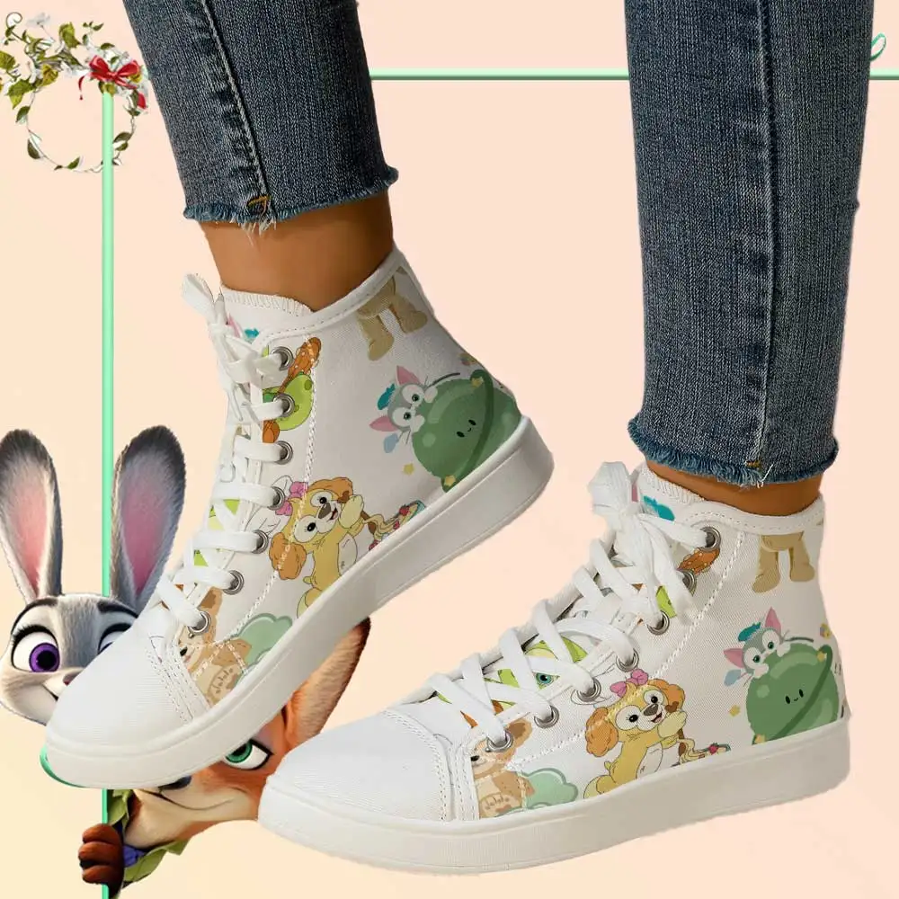 

Кеды Disney Duffy & Friends High Top Canvas – дышащий мягкий верх, повседневная обувь на шнуровке для женщин