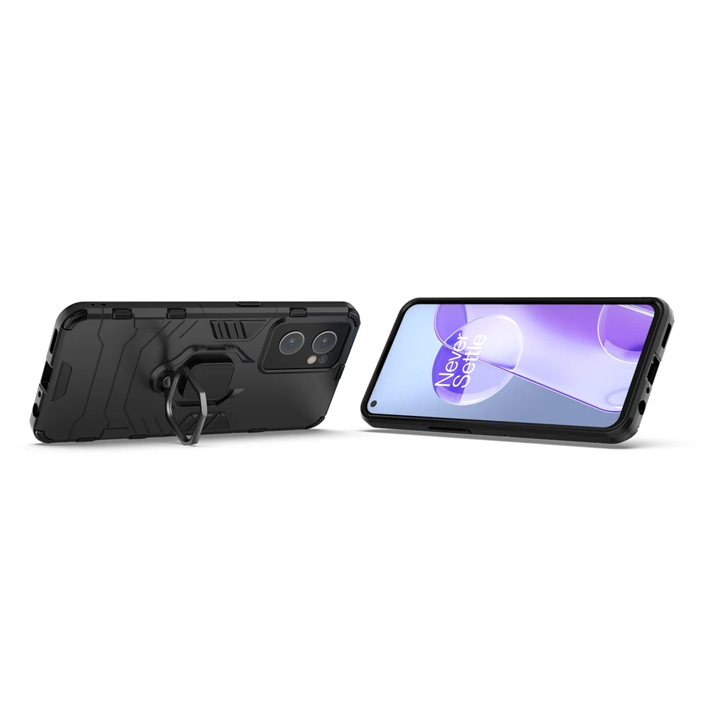 Para OnePlus Nord CE 2 5G funda armadura completamente a prueba de golpes para OnePlus Nord CE2 5G 1 + funda trasera con anillo magnético funda protectora para teléfono