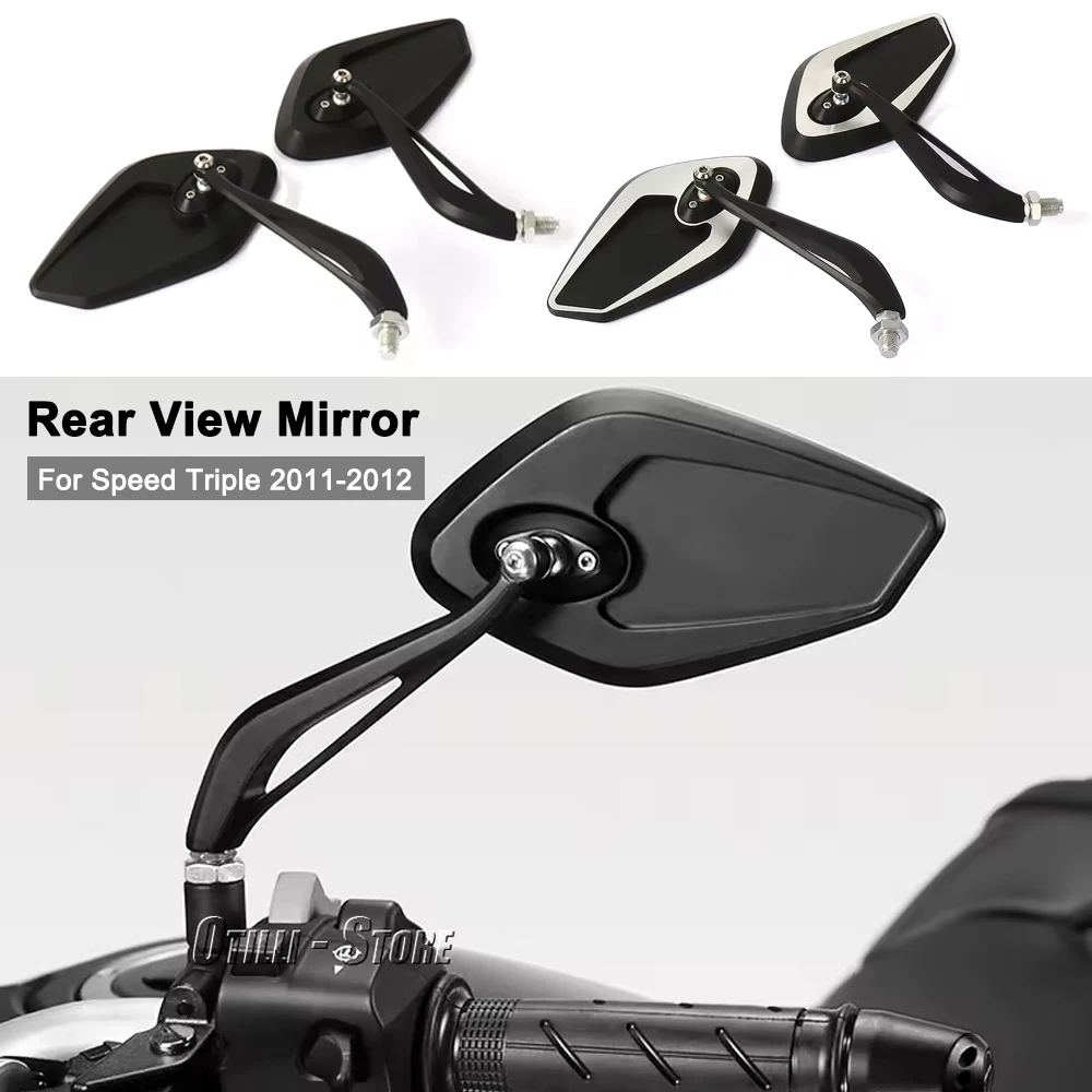 

New Rearview Rear View Mirror Sport Side Mirrors Motorcycle Accessorie For Speed Triple 2011-2012 Aluminum View Mirror