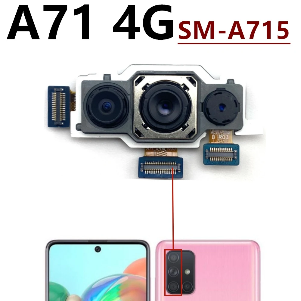 Rear Front Camera For Samsung Galaxy A51 A71 4G Selfie Facing Backside Frontal Back Camera Module Flex Spare Part