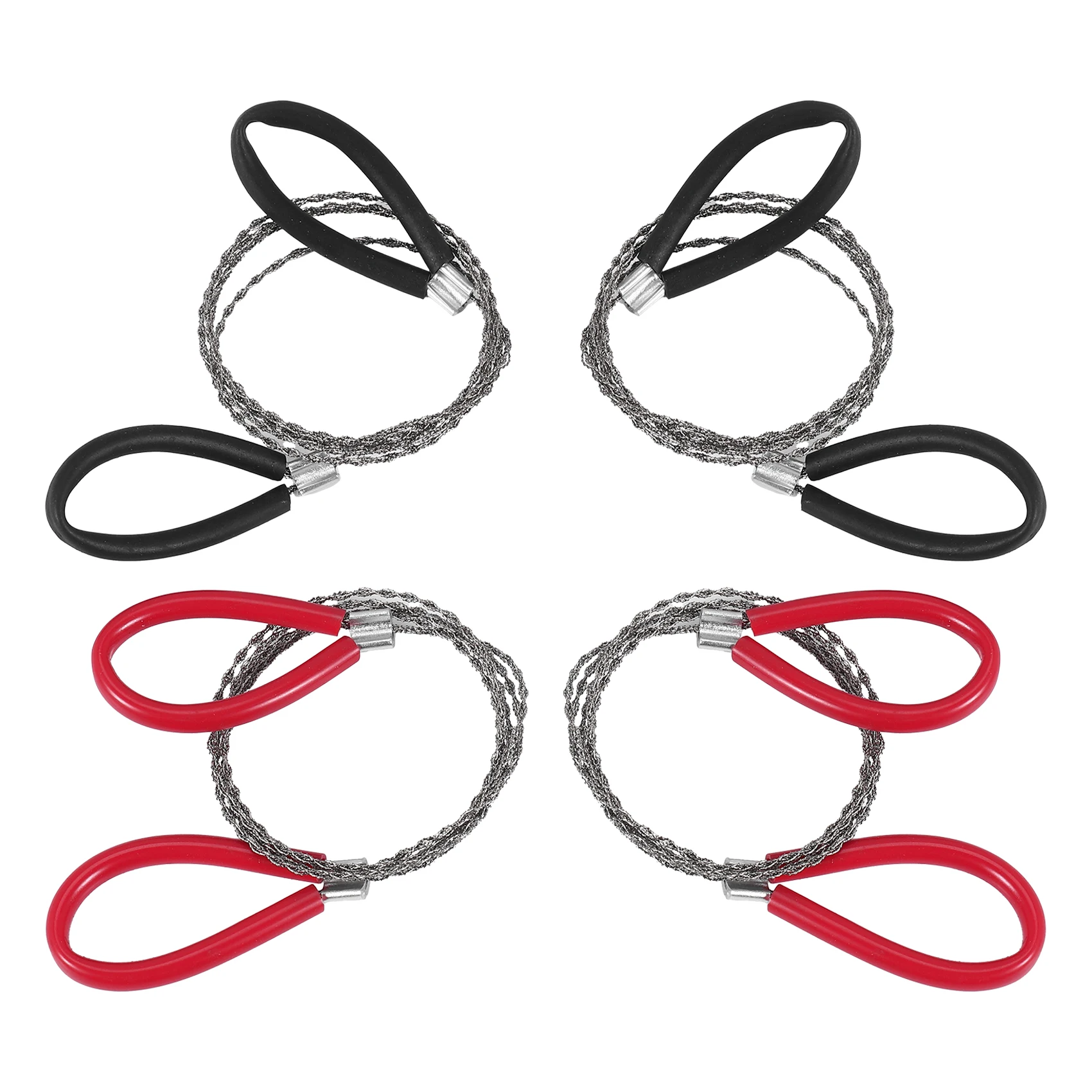 B59APipe Cutters 4 Pcs Stainless Steel Cable Saw, Metal Wire Saw Hand Pocket String Rope Saw PVC Pipe Cutting Tool for Wood