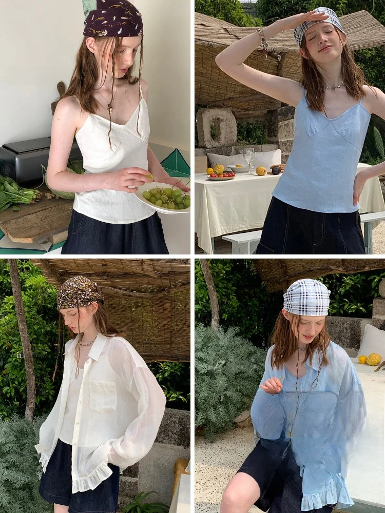 

Le Comfortable Long Sve Linen irt Women's Sle Commute Briti Loose Fit Cotton Linen Blend Summer Outerwear