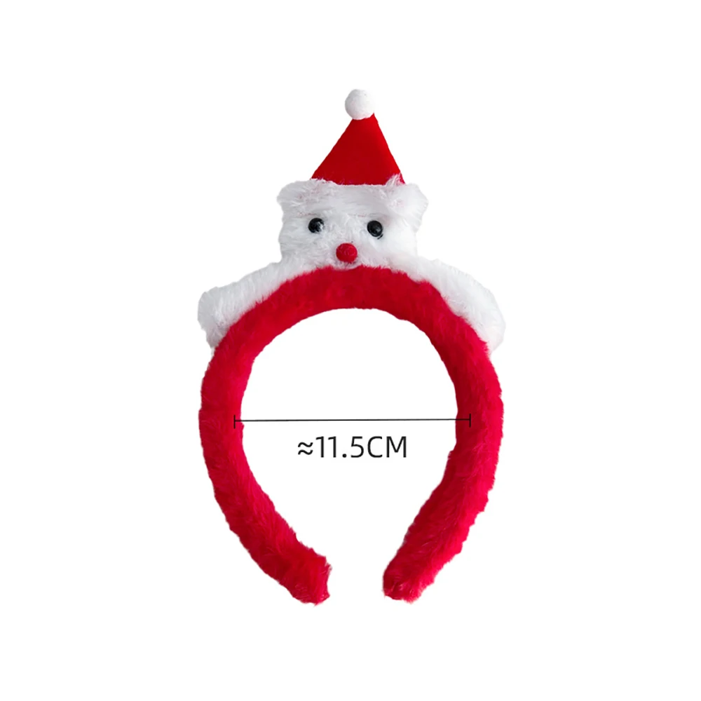 Cute Plush Elk HeadBand Female Christmas Dress Up High Headtop Deer Antlers Hair Hoop Gingerbread Women Face Wash Hair Band