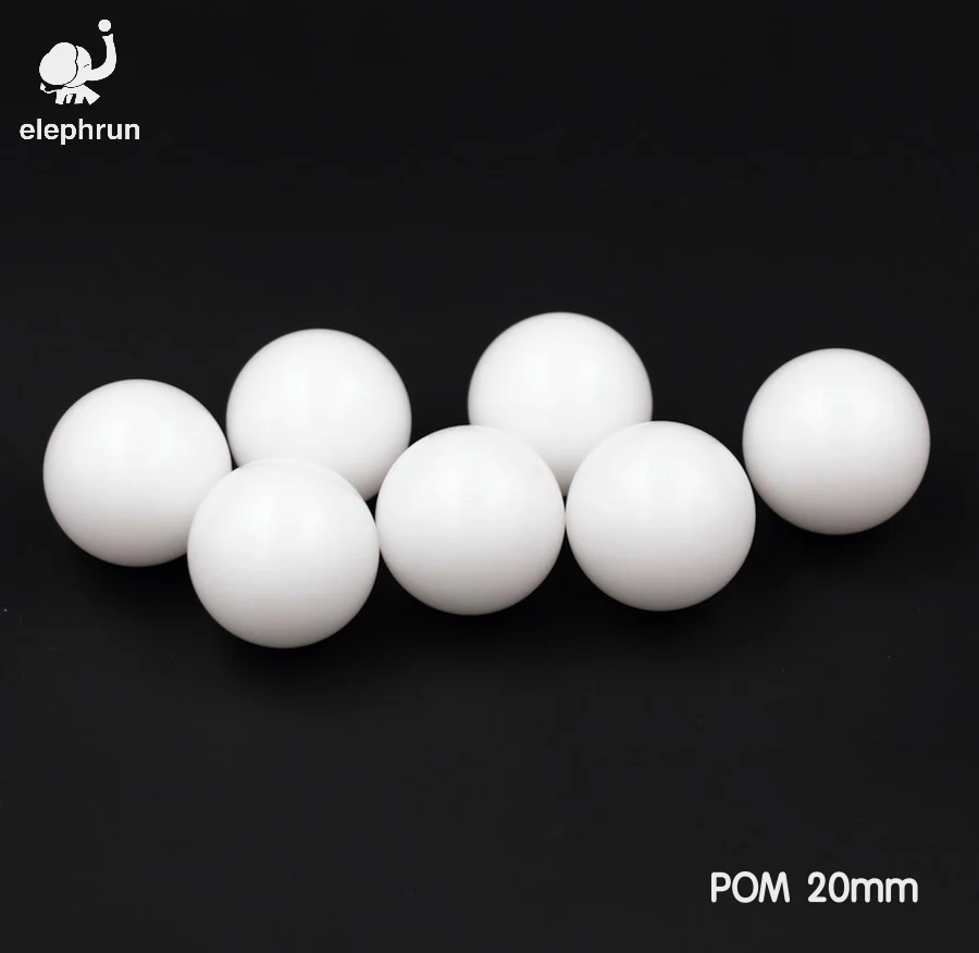 20mm Delrin Polyoxymethylene ( POM ) / Celcon Solid Plastic Balls for Ball Valves and Bearings