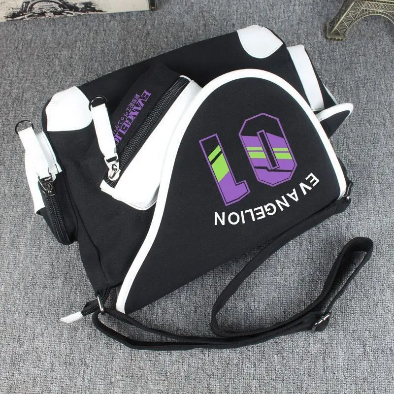 أنيمي النيون جينيسيس Evangelion حقيبة كروسبودي Eva-01 السفر قماش بولي PU الحقائب المدرسية الكرتون سعة كبيرة حقيبة ظهر محمولة الهدايا #1