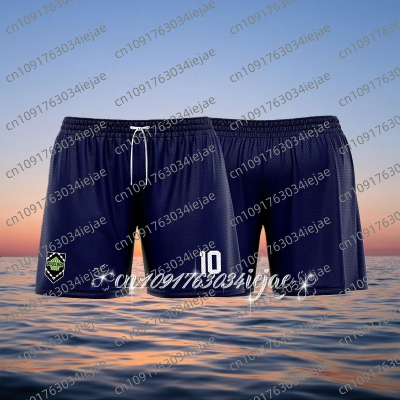 الأزرق قفل البحرية الكرتون أنيمي الرجال جيرسي السراويل الصيف جديد اللياقة البدنية الرياضة التجفيف السريع عارضة الشاطئ الاطفال/الكبار السراويل القصيرة #2