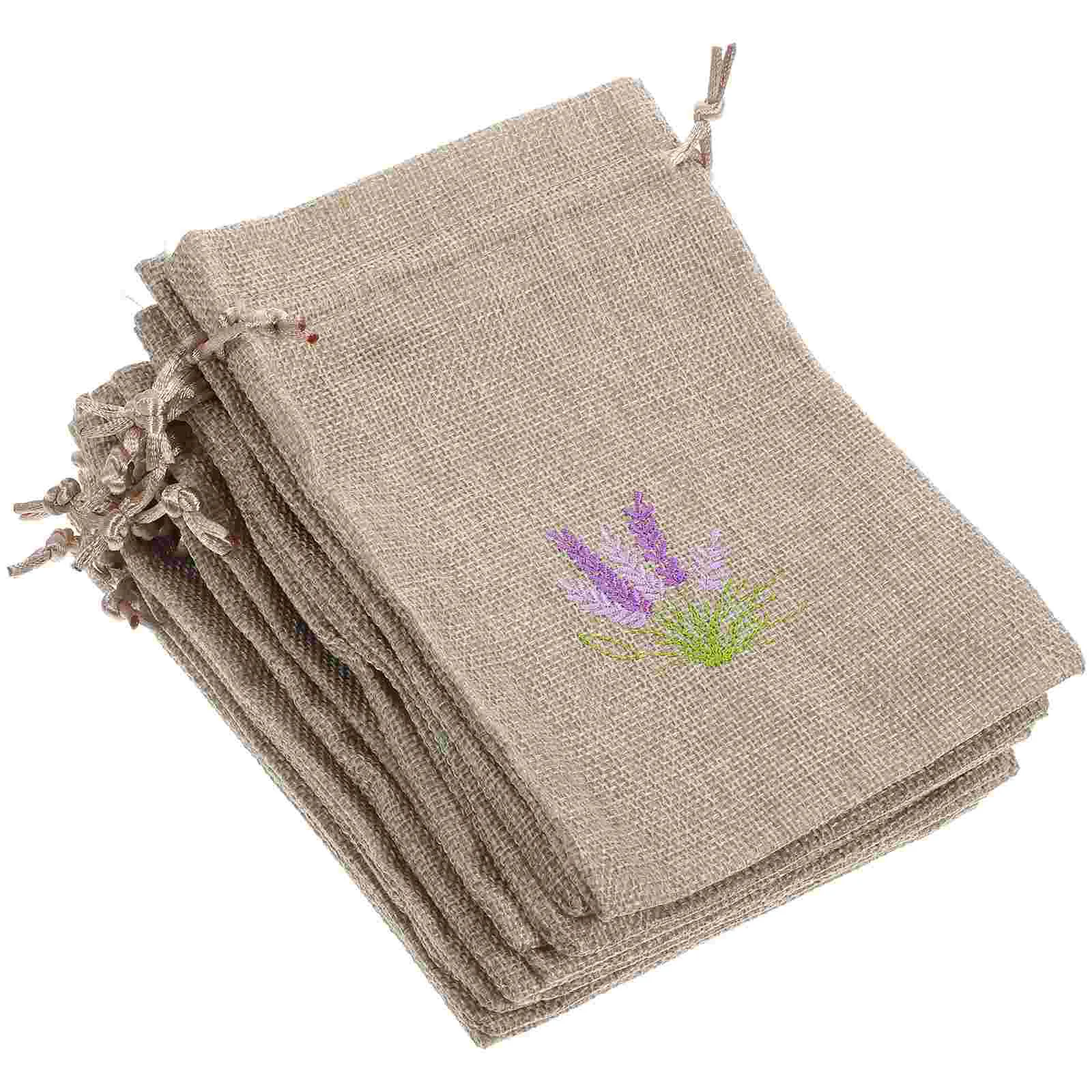 10 Pcs Lavender Bag Empty Scent Pouch Fragrance Sachets Bags Packaging Jewelry Beam Port Dried Flower Linen Hanging Locket