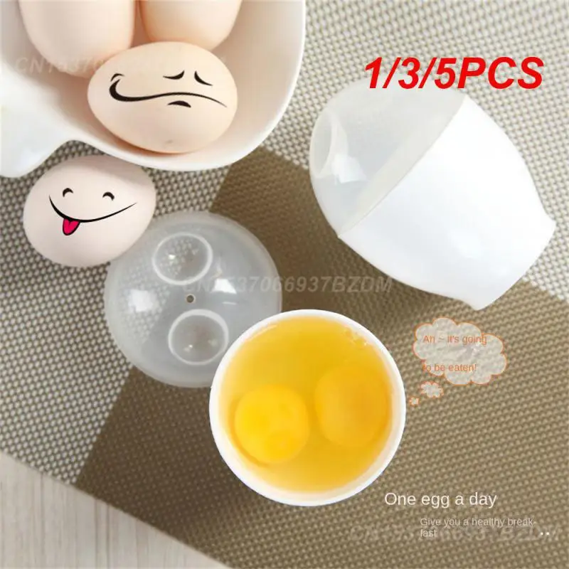 1/3/5PCS New Healthly Microwave Egg Cooker Boiler Maker Mini Portable Quick Egg Cooking Cup Steamed Kitchen Tools for Breakfast